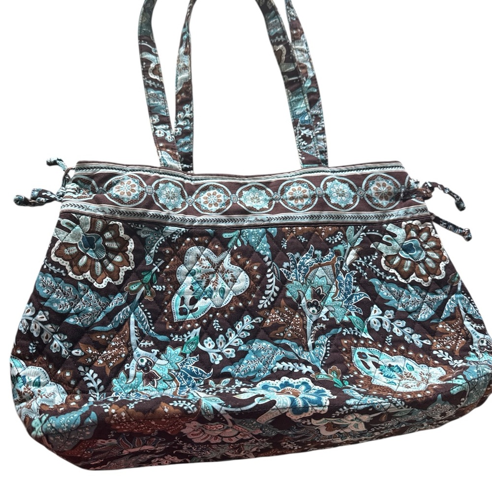 Vera Bradley Brown & Turquoise Vera bag